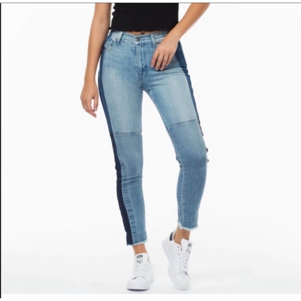Revice Multicolor High Rise Frayed Hem Jeans Women Size 25-26